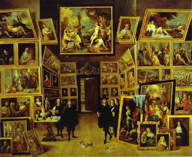    David Teniers Archduke Leopold William in his Gallery in Brussels oil painting image